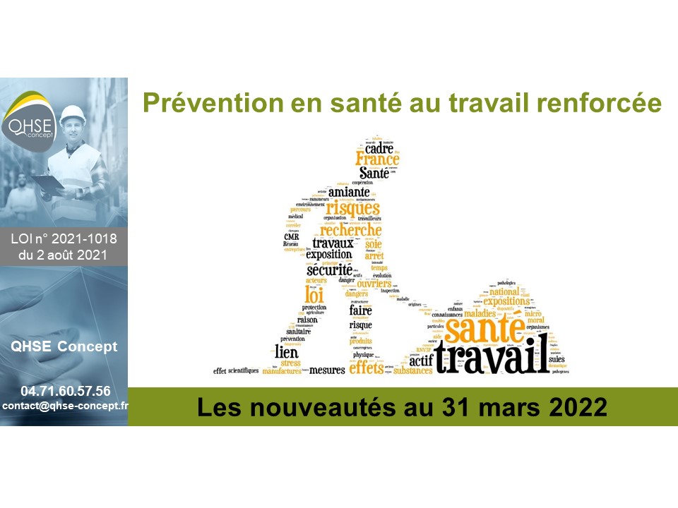 Prévention En Santé Au Travail Renforcée - QHSE Concept